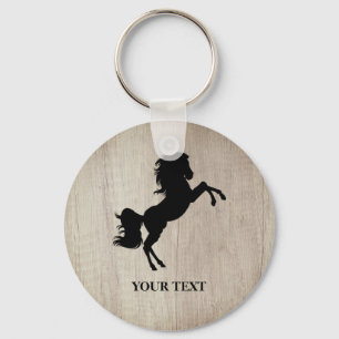Horse Rearing Equestrian Training Keychain