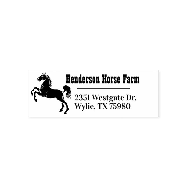 Horse Return Address Self Inking Stamp (Design)