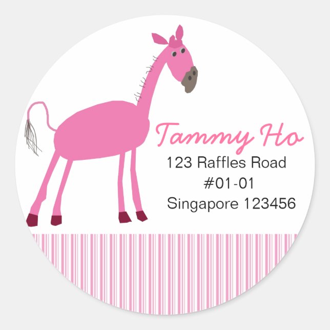 Horse Return Address Sticker (Front)