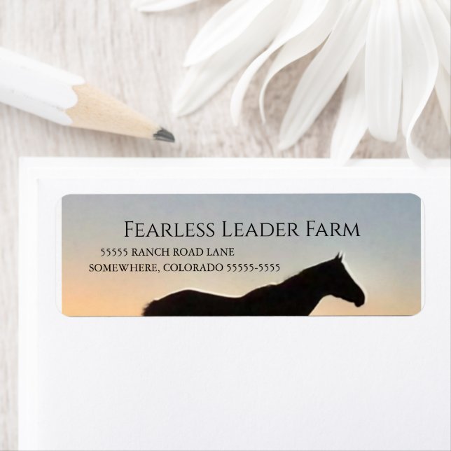 Horse Return Label Farm or Ranch (Insitu)