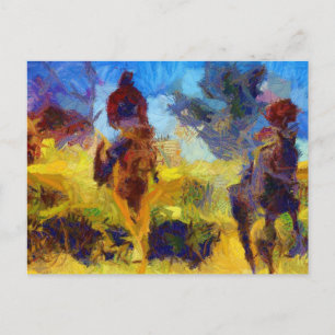 Horse Ride with a Friend Postcard