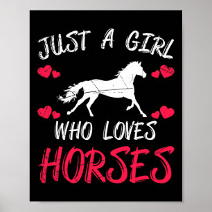 Horse Rider Animal Horse Lover Women Girls Equestr Poster