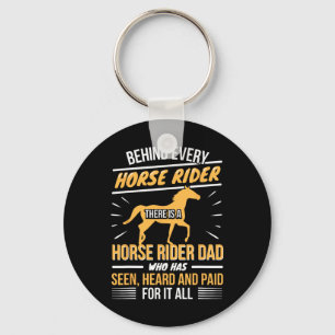 Horse Rider - Dad Daddy Father Daughter - Horsebac Keychain