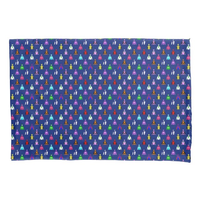 Horse Rider Jockey Silks Pattern Pillowcase (Front)