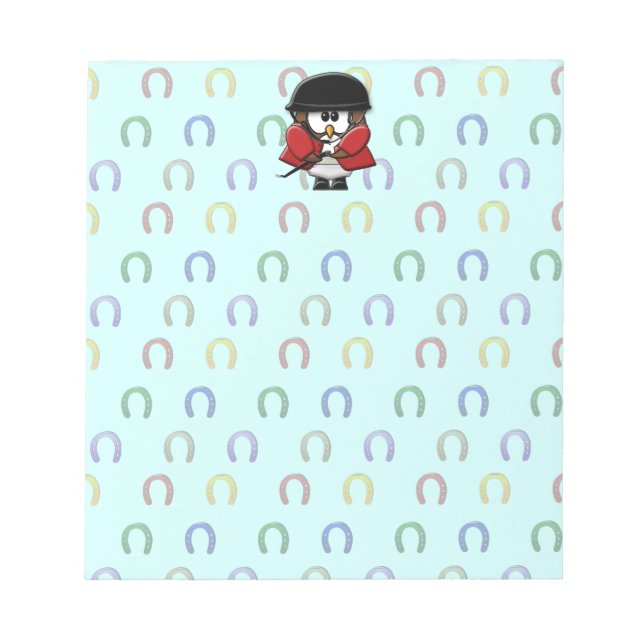 horse rider owls notepad (Front)