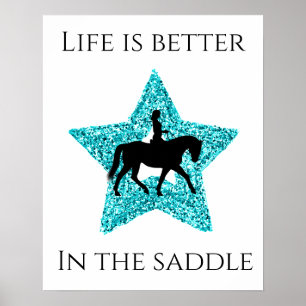 Horse & rider poster. poster