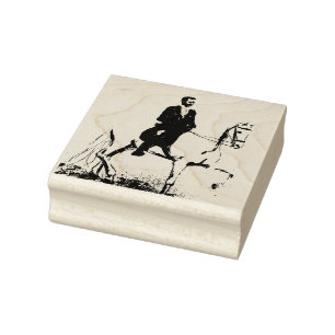 Horse & Rider Rubber Stamp
