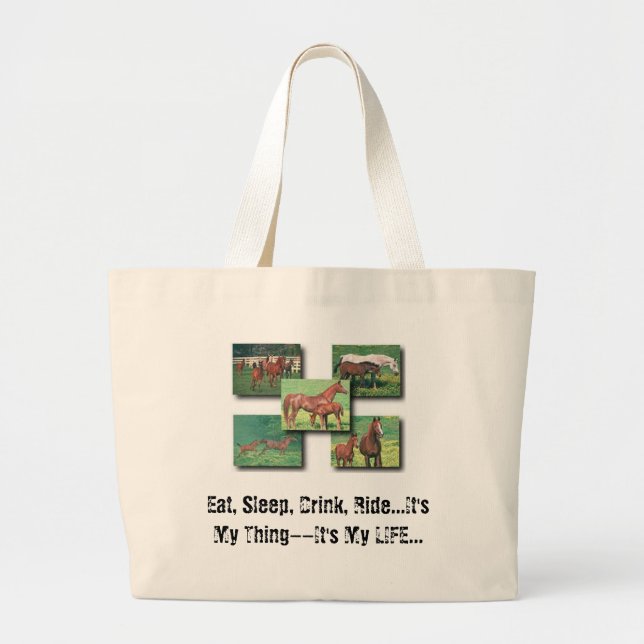 Horse Rider Tote Bag (Front)