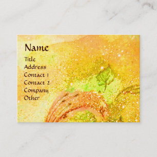 HORSE RIDERS IN NIGHT bright yellow gold sparkles Business Card