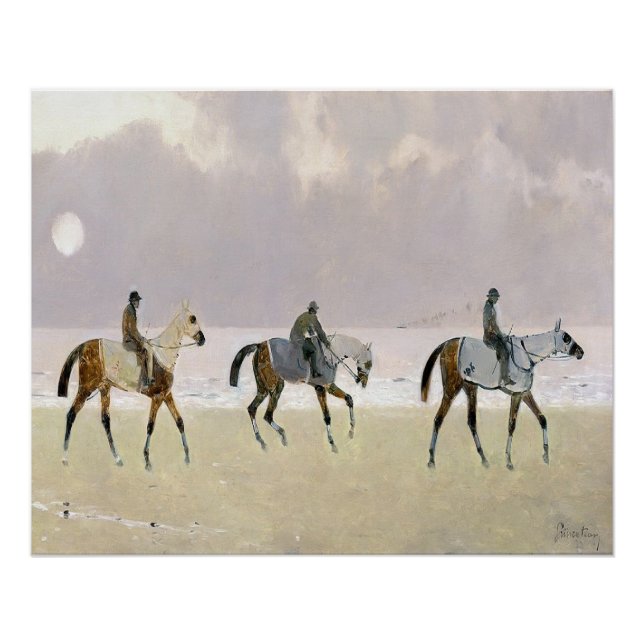 Horse Riders on the Beach 1892 Poster (Front)