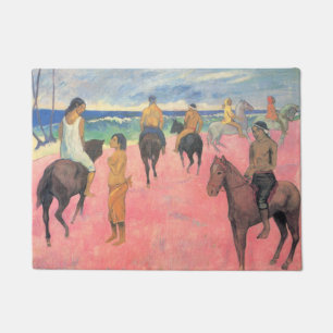 Horse Riders on the Beach in Tahiti (by Gaugin) Doormat