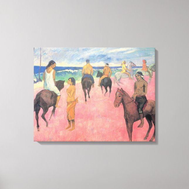 Horse Riders on the Beach in Tahiti (Paul Gaugin) Canvas Print (Front)
