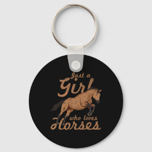Horse Riding Animal Lover Equestrian Women Girls H Keychain