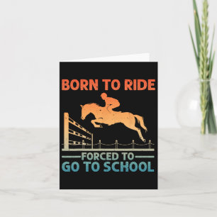 Horse Riding Art For Men Women Horseback Rider Equ Card