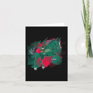 Horse Riding Bangladesh Flag Card