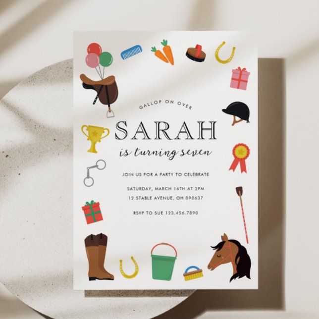 Horse Riding Birthday Party invitation (Creator Uploaded)