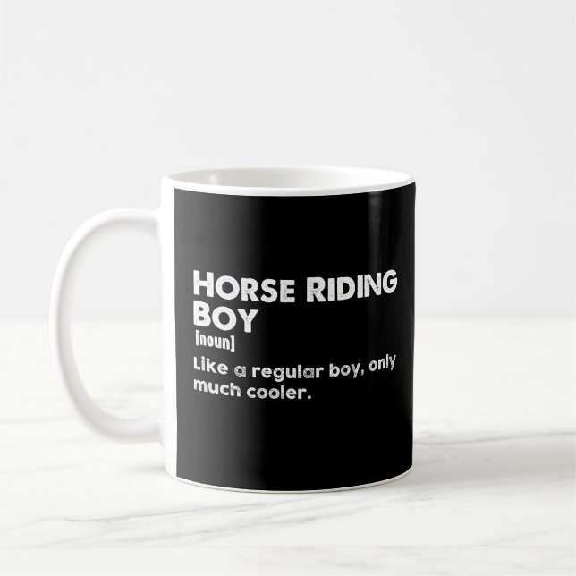 Horse Riding Boy Funny Definition Equestrian Coffee Mug (Left)