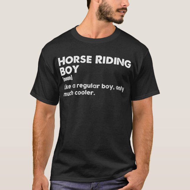 Horse Riding Boy Funny Definition Equestrian T-Shirt (Front)