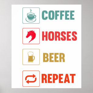 Horse Riding Funny Horse Lover Horse Mom Equestria Poster