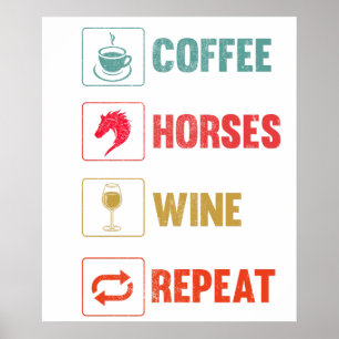 Horse Riding Funny Horse Lover Horse Mom Equestria Poster