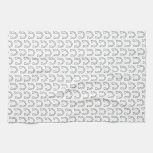 Horse Riding Gang Horseshoe Print Kitchen Towel