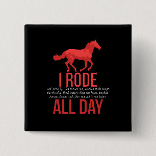 Horse Riding - Horse Ride 2 Inch Square Button