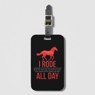 Horse Riding - Horse Ride Gift Luggage Tag