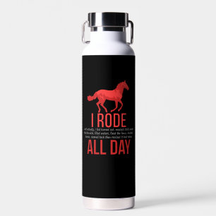 Horse Riding - Horse Ride Gift Water Bottle