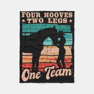 Horse Riding Horses Horse Girl  Fleece Blanket