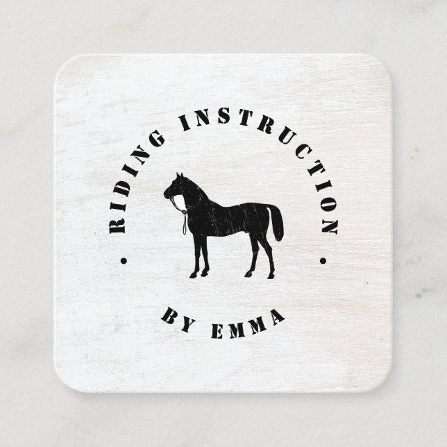 Horse  Riding Instructor Business Card (Front)