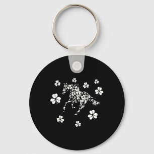 Horse Riding Lover Horseback Equestrian Rider Iris Keychain