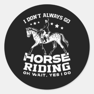 Horse Riding Owner Outfit Equestrian Horse Lover Classic Round Sticker