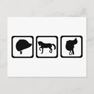 Horse - riding postcard