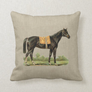 Horse Riding Racing Derby Equestrian Equine Animal Throw Pillow