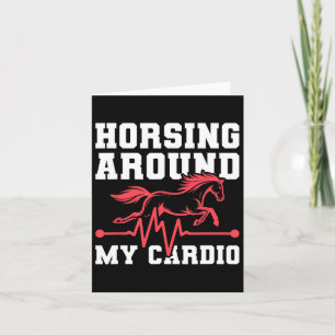Horse Riding Rider - Horseback Ekg  Card