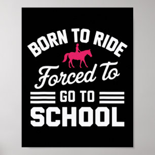 Horse Riding School Girl Equestrian  Poster