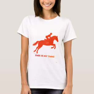 Horse Riding Silhouette Minimal Lifestyle T-Shirt