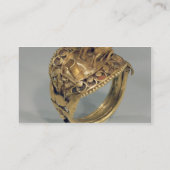 Horse ring (gold and cornelian) business card (Back)