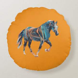 Horse Round Pillow