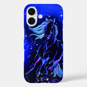 Horse Running Blue iPhonr Case Starry Night