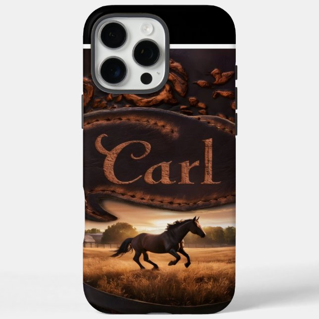 Horse Running in Field at Sunset Case-Mate iPhone Case (Back)
