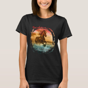 HORSE RUNNING IN SEASHORE SEASCAPE T-Shirt