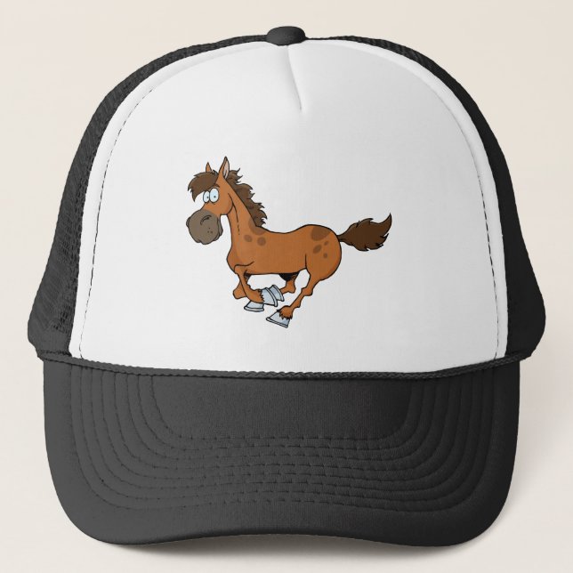 Horse Running Trucker Hat (Front)