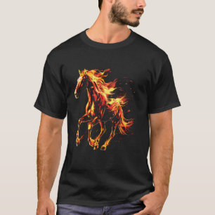Horse Running Wild Horses Graphic Design T-Shirt