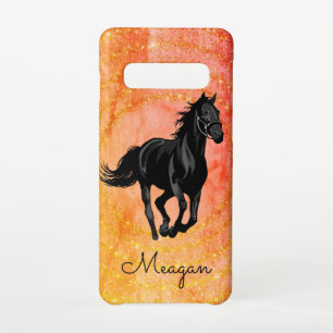 Horse Rustic Sparkle Personalized Phone Case
