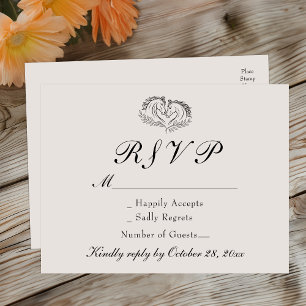 Horse Rustic Western Country Elegant Wedding RSVP Invitation Postcard