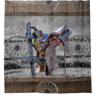 Horse Saddle Corral Fence Western Wagon Wheels 