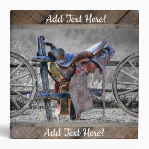 Horse Saddle Corral Fence Western Wagon Wheels Binder