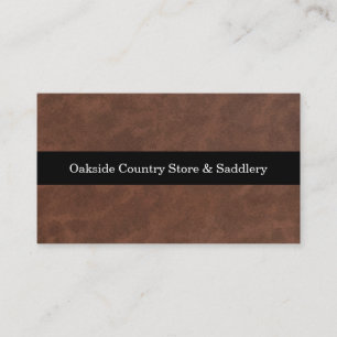 Horse Saddlery Leather Theme Business Card