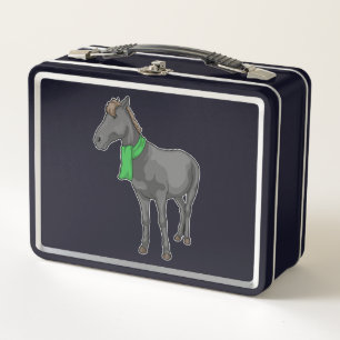 Horse Scarf Metal Lunch Box